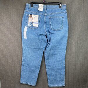 Just My Size Womens Size 18W Petite Light Blue Stretch Classic Denim Jeans